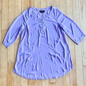 Michel Studio Light Purple Flowy Women's Tunic Size 16